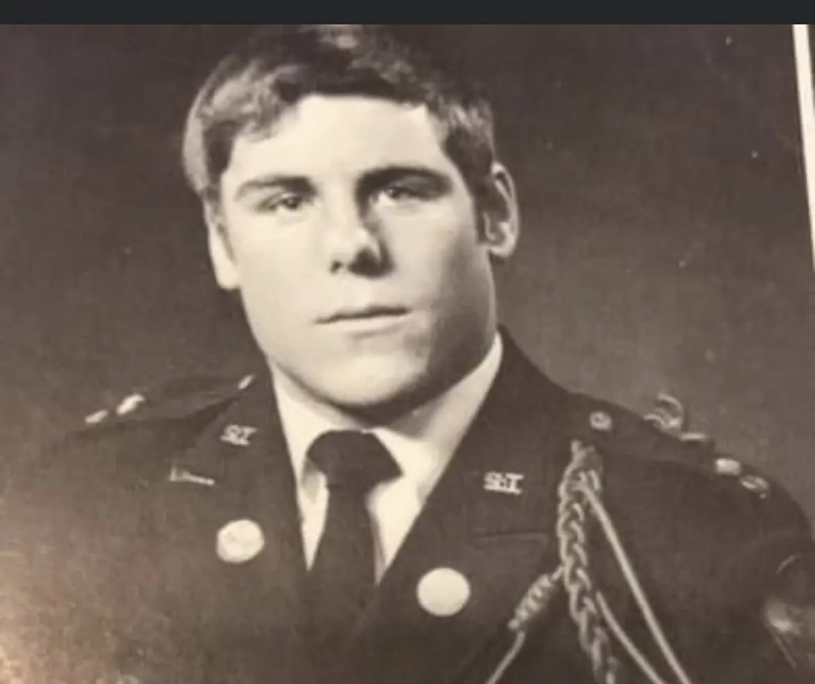 Vintage portrait of young soldier in uniform
